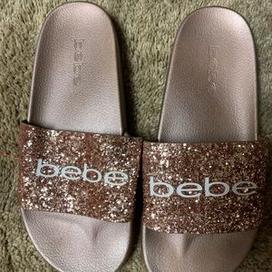 Bebe sparkly slides